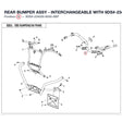 REAR BUMPER ASSY - INTERCHANGEABLE WITH 9DS#-234000-6000-0BB product image