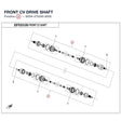 FRONT CV DRIVE SHAFT product image