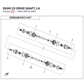 REAR CV DRIVE SHAFT, LH product image