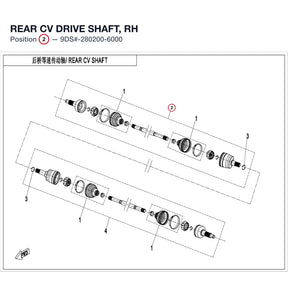 REAR CV DRIVE SHAFT, RH product image