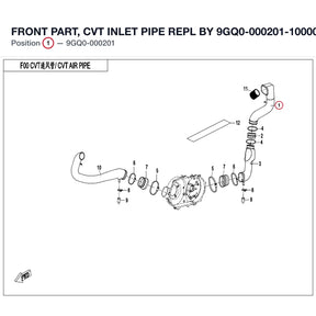 FRONT PART, CVT INLET PIPE REPL BY 9GQ0-000201-10000 product image