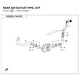 REAR AIR OUTLET PIPE, CVT product image