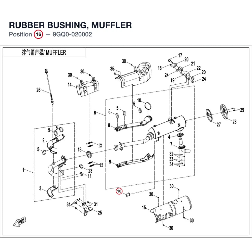 RUBBER BUSHING, MUFFLER product image