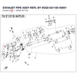 EXHAUST PIPE ASSY REPL BY 9GQ0-021100-00001 product image