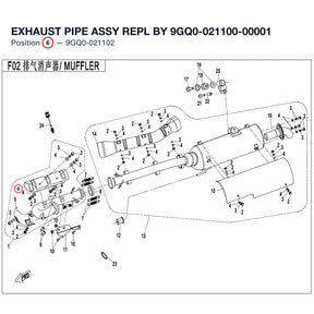 EXHAUST PIPE ASSY REPL BY 9GQ0-021100-00001 product image