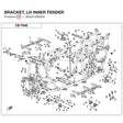 BRACKET, LH INNER FENDER product image
