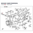 BRACKET, INNER FENDER(RH) product image