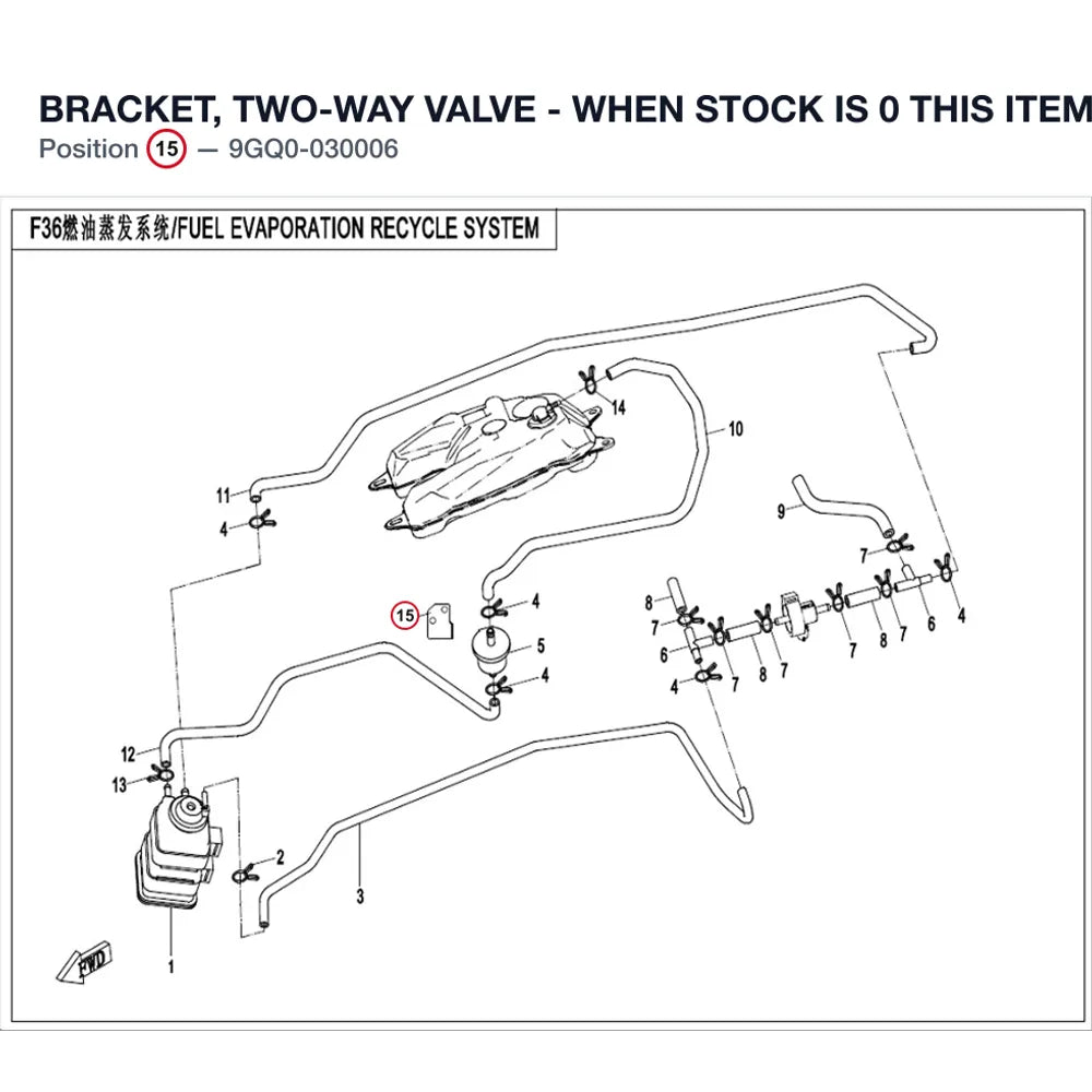 BRACKET, TWO-WAY VALVE - WHEN STOCK IS 0 THIS ITEM IS NO LONGER AVAILABLE product image