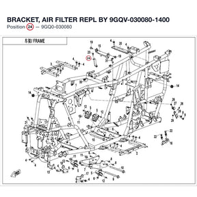 BRACKET, AIR FILTER REPL BY 9GQV-030080-1400 product image