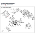 GUARD, RH HEADLIGHT product image