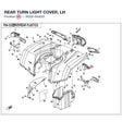 REAR TURN LIGHT COVER, LH product image