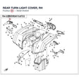 REAR TURN LIGHT COVER, RH product image