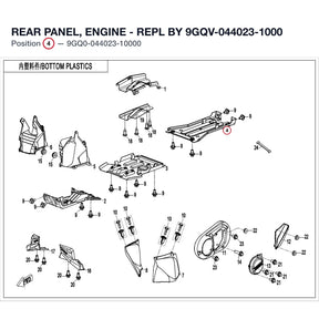 REAR PANEL, ENGINE - REPL BY 9GQV-044023-1000 product image