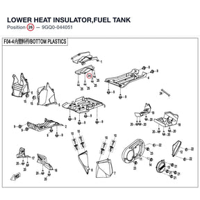 LOWER HEAT INSULATOR,FUEL TANK REPL BY 9GQ0-044011-20000 product image