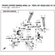 FRONT UPPER SWING ARM, LH - REPL BY 9GQ0-050110-10000 product image
