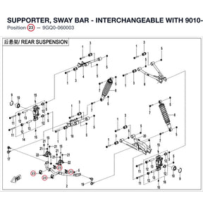 SUPPORTER, SWAY BAR - INTERCHANGEABLE WITH 9010-060003 product image