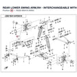 REAR LOWER SWING ARM,RH - INTERCHANGEABLE WITH  9GQ0-060410 product image