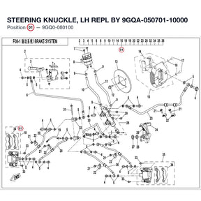 STEERING KNUCKLE, LH REPL BY 9GQA-050701-10000 product image