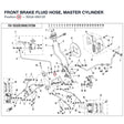 FRONT BRAKE FLUID HOSE, MASTER CYLINDER product image