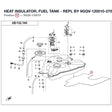 HEAT INSULATOR, FUEL TANK - REPL BY 9GQV-120010-2700 product image