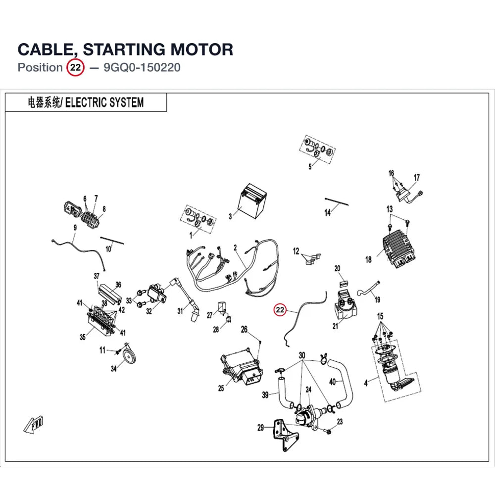 CABLE, STARTING MOTOR product image