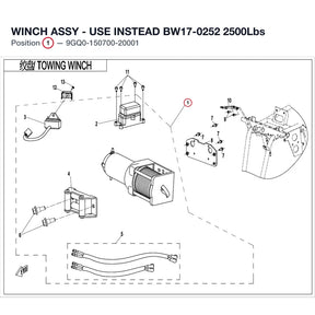 WINCH ASSY  - USE INSTEAD BW17-0252 product image