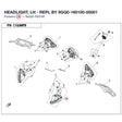 HEADLIGHT, LH - REPL BY 9GQ0-160100-00001 product image