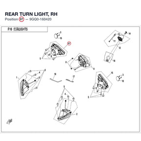 REAR TURN LIGHT, RH product image