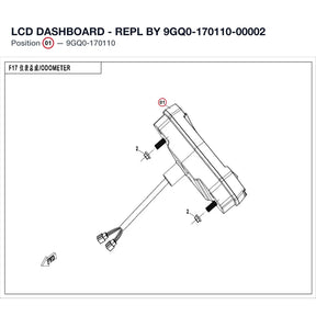 LCD DASHBOARD - REPL BY 9GQ0-170110-00002 product image