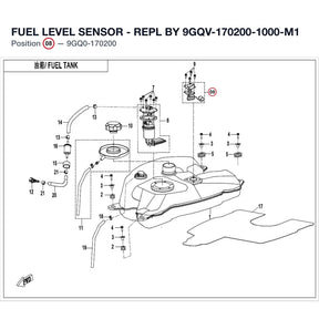 FUEL LEVEL SENSOR - REPL BY 9GQV-170200-1000-M1 product image