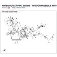 WATER OUTLET PIPE, ENGINE - INTERCHANGEABLE WITH  9GQ0-180002 product image