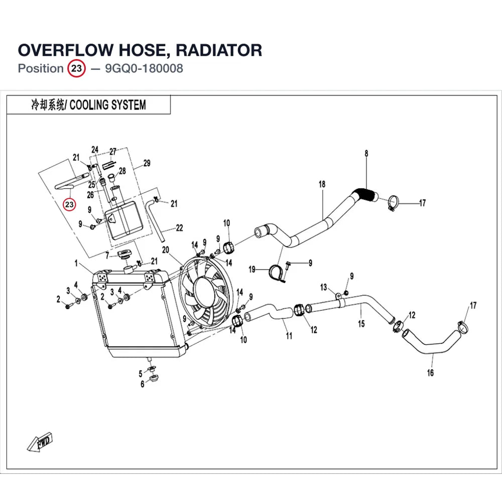 OVERFLOW HOSE, RADIATOR product image