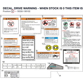 DECAL, DRIVE WARNING - WHEN STOCK IS 0 THIS ITEM IS NO LONGER AVAILABLE product image