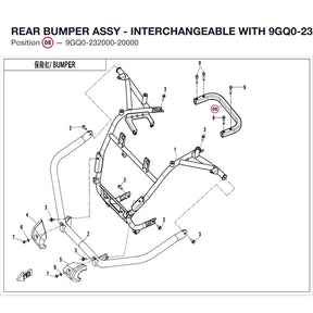 REAR BUMPER ASSY - INTERCHANGEABLE WITH  9GQ0-232000 product image