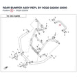 REAR BUMPER ASSY REPL BY 9GQ0-232000-20000 product image