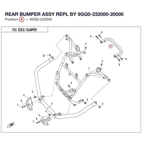 REAR BUMPER ASSY REPL BY 9GQ0-232000-20000 product image