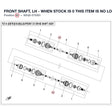 FRONT SHAFT, LH - WHEN STOCK IS 0 THIS ITEM IS NO LONGER AVAILABLE product image