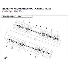 BEARING KIT, REAR LH MOTION END product image