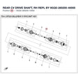 REAR CV DRIVE SHAFT, RH REPL BY 9GQ0-280200-40000 product image