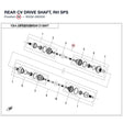 REAR CV DRIVE SHAFT, RH product image