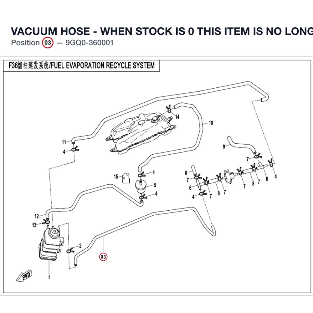 VACUUM HOSE - WHEN STOCK IS 0 THIS ITEM IS NO LONGER AVAILABLE product image