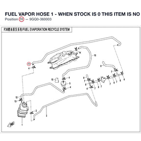 FUEL VAPOR HOSE 1 - WHEN STOCK IS 0 THIS ITEM IS NO LONGER AVAILABLE product image