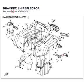 BRACKET, LH REFLECTOR product image
