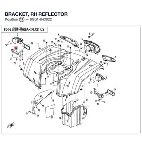 BRACKET, RH REFLECTOR product image