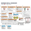 WARNING DECAL, PASSENGER product image