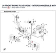 LH FRONT BRAKE FLUID HOSE - INTERCHANGEABLE WITH 9GQA-080110-00001 product image