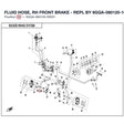 FLUID HOSE, RH FRONT BRAKE - REPL BY 9GQA-080120-10000 product image