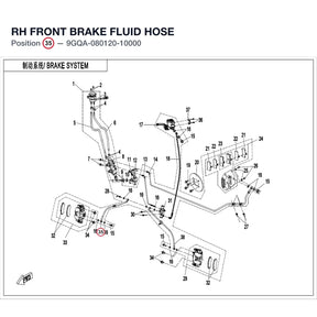 RH FRONT BRAKE FLUID HOSE product image