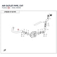 AIR OUTLET PIPE, CVT product image