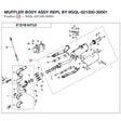 MUFFLER BODY ASSY REPL BY 9GQL-021200-30001 product image